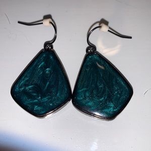 Teal earrings